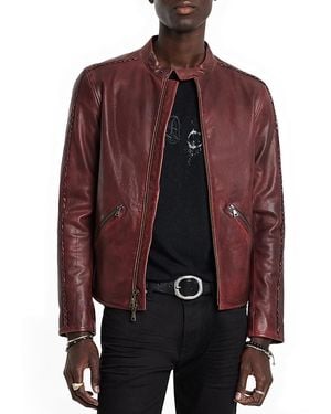 John Varvatos Reynolds Racer Jacket - Red