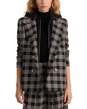 Alice + Olivia Jordan Blazer With Removable Hoodie - Black
