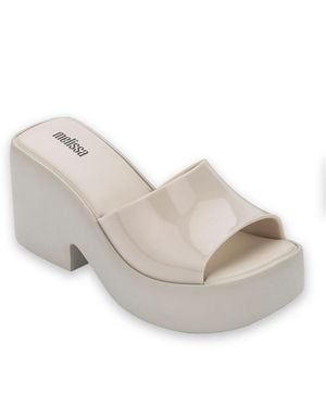Melissa Posh Ad Slip On Platform High Heel Sandals - Gray