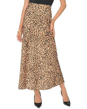 Vince Camuto High-waisted Leopard-print Maxi Skirt - Brown