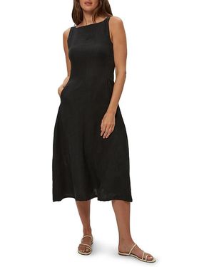 Michael Stars Palmira Linen Midi Dress - Black
