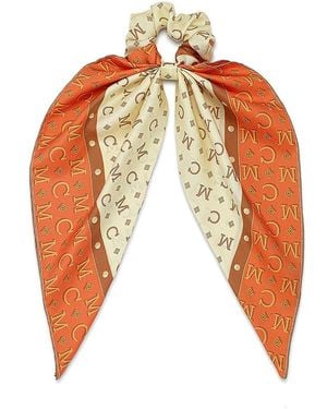 MCM Upcycling Project Scarf Scrunchie - Orange