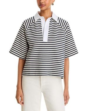 BOSS Essipa Striped Slim Fit Tee - Blue