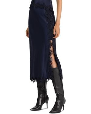 Alice + Olivia Maeve Midi Slip Skirt - Blue