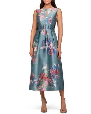 Kay Unger Hara Tea Length Dress - Blue