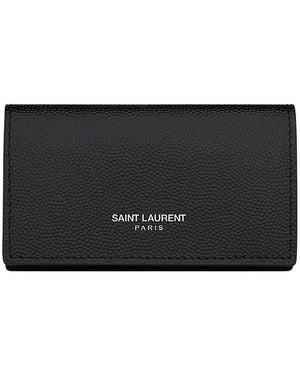 Saint Laurent Paris Slim Keycase - Black