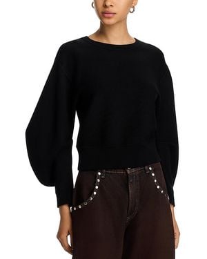 Steve Madden Rosina Balloon Sleeve Sweater - Black