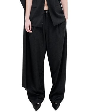 DARKPARK Phebe Wide Leg Wool Pants - Black