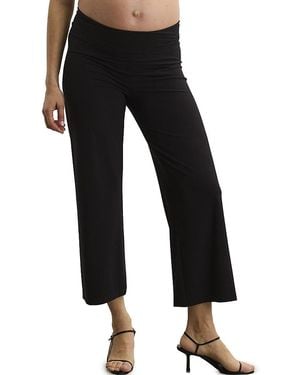 Hatch Collection The Maternity Bodyflex Crop Perfect Pant - Black
