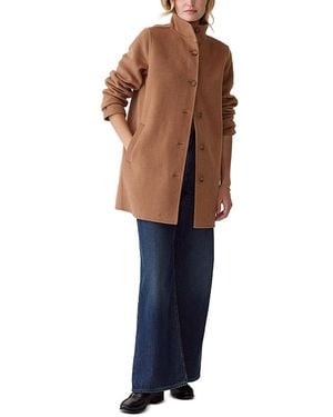 Marine Layer Stephanie Stand Collar Coat - Blue