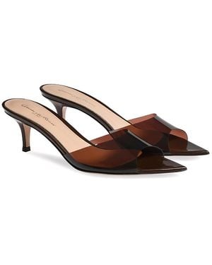 Gianvito Rossi Elle 55 Mules - Brown
