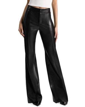 Alice + Olivia Dylan High Waist Wide Leg Pants - Blue