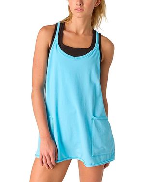 Free People Hot Shot Mini Romper - Blue