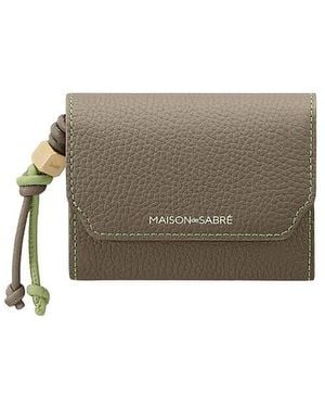 Maison De Sabre Leather Trifold Wallet - Gray
