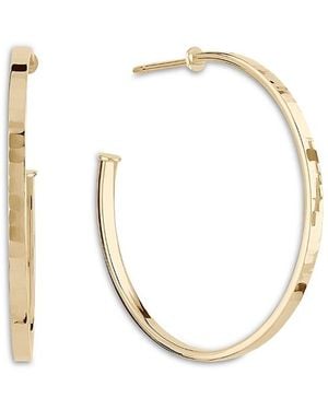 Lana Jewelry Jewellery 14K Textured Medium Hoop Earrings - White