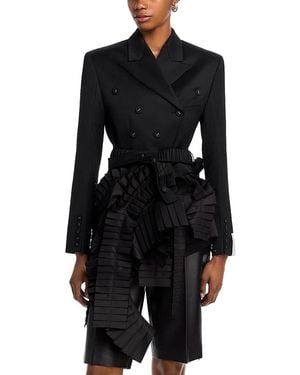 ROKH Pleated Blazer - Black