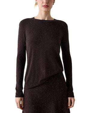 Whistles Annie Sparkle Crewneck Sweater - Black
