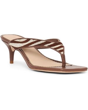 Cinq À Sept Frankie Calf Hair Thong Sandals - Pink