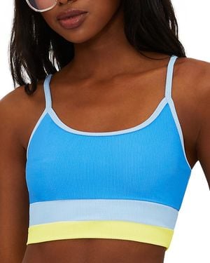 Beach Riot Eva Colour Blocked Bikini Top - Blue