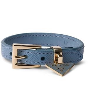 Prada Saffiano Leather Bracelet - Blue