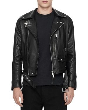 AllSaints Neo Biker Zip Leather Jacket - Black
