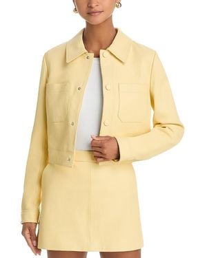 FRAME The Small Leather Jacket - Natural