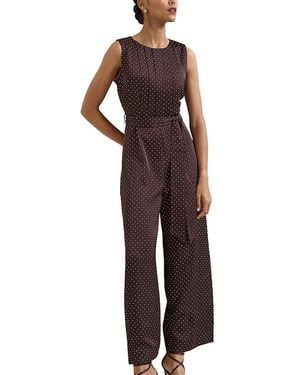 Phase Eight Petite Janine Sleeveless Straight Leg Jumpsuit - Purple