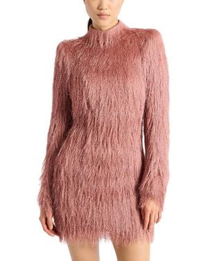 Balmain Fringe Bodycon Dress - Red