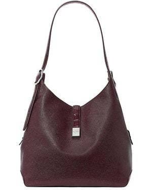 Kate Spade Deco Large Leather Shoulder Bag - Purple