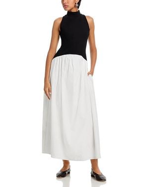 French Connection Ponte Mixed Media Maxi Dress - White