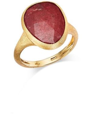 Marco Bicego 18K Lunaria Color Thulite Solitaire Ring - Pink