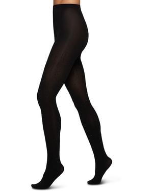 Hue Bedazzled Opaque Tights - Black