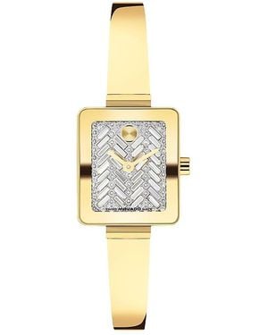 Movado Bold Tank Mini Bangle Watch, 20Mm X 23Mm - Metallic