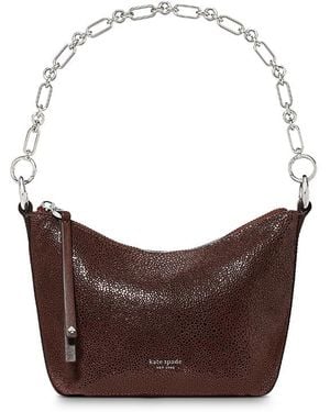 Kate Spade Halo Chain Mini Leather Bucket Bag - Brown