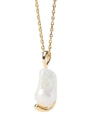 Pdpaola La Perla Pendant Necklace - White