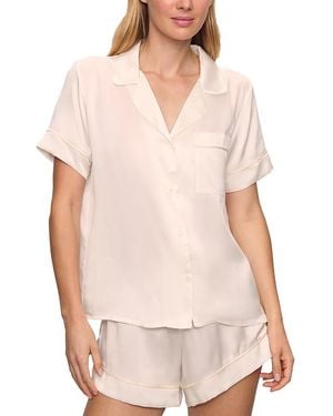 Eberjey Inez Washable Silk Short Pajama Set - White