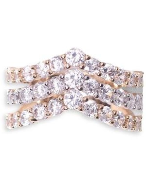 Maje Two Tone Rhinestone Ring - Pink