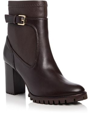 Alexandre Birman Marion Block Heel Booties - Brown