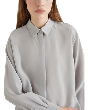 Marella Rocker Silk Shirt - Grey