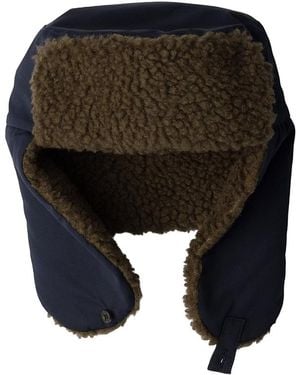 Prada Poplin Trapper Hat With Fleece Lining - Black