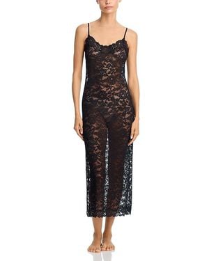 Natori Essential Allover Lace Gown - Black