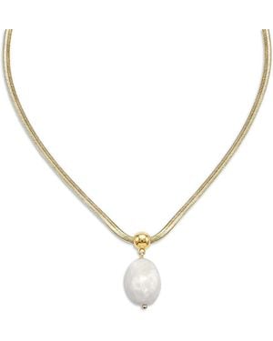 Ettika Stone Pendant Necklace, 16-21 - Metallic
