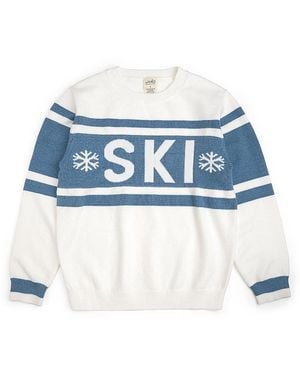 Sweet Wink Ski Intarsia Sweater - Blue