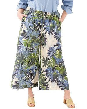 Karen Kane Plus Drawstring Ankle Pants - Blue