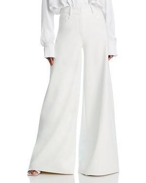 Norma Kamali Elephant High Rise Faux Leather Jeans - White