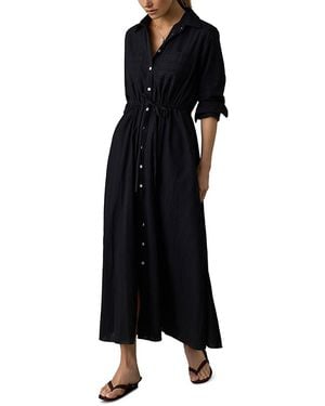 Faherty Heirloom Dobby Cotton Catalina Dress - Black