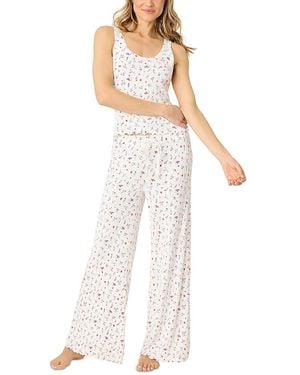 Pj Salvage La Rose Tank Pajama Set - White