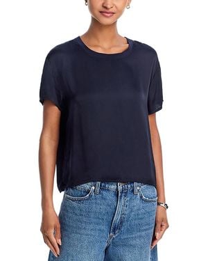 PERFECTWHITETEE Pefectwhitetee Delphine Satin Tee - Blue