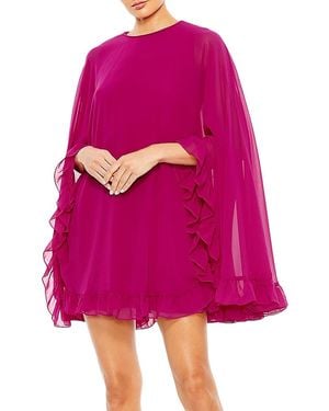 Mac Duggal Ruffle Trim Dress - Pink