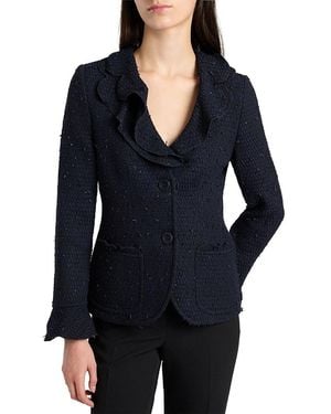 Santorelli Celeste Ruffle Jacket - Blue